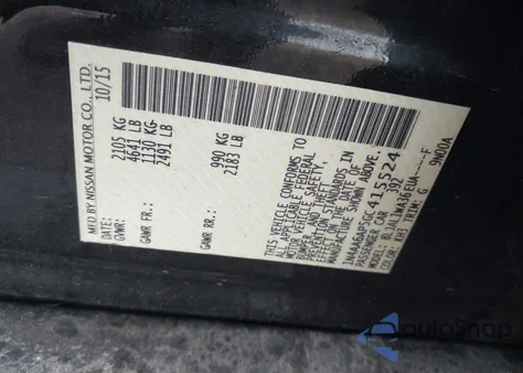 2016 Nissan Maxima 3.5 Sr from USA, damaged, VIN 1N4AA6AP5GC415524